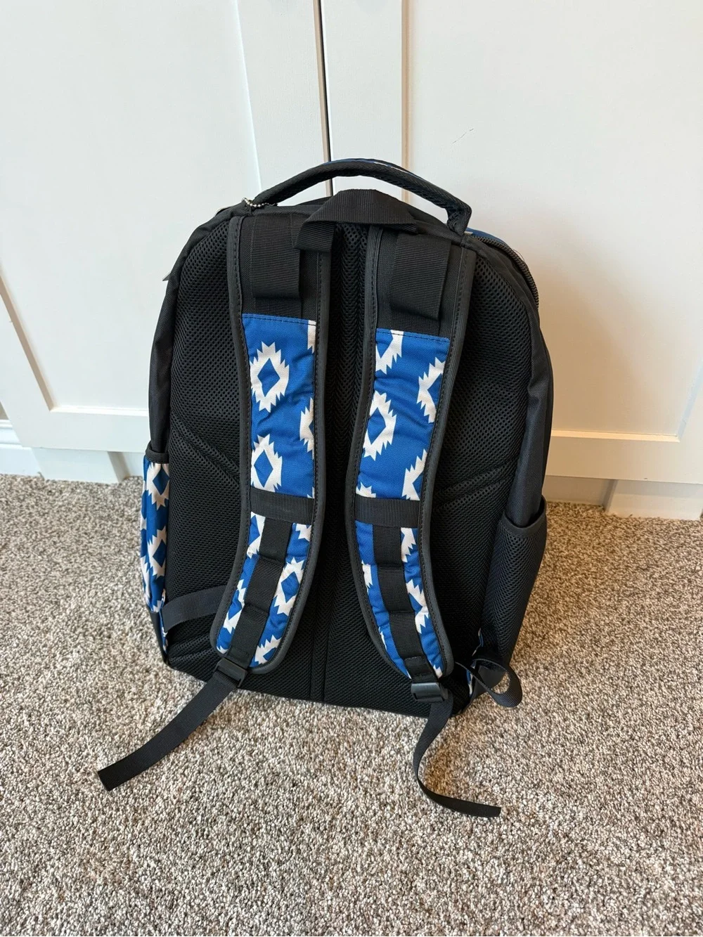 Ariat Blue and White Aztec Print Backpack